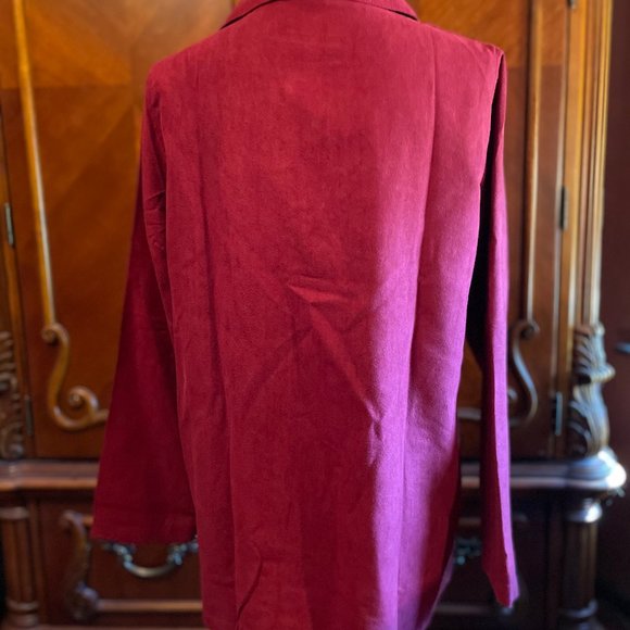 "Tudor Court" Burgundy Shirt Jacket - Picture 3 of 4